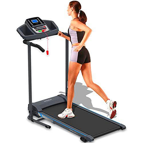 Electric Folding Treadmill Exercise Machine - Smart Compact Digital Fitness Treadmill Workout Trainer w/Bluetooth App Sync